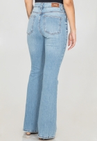 Calça Jeans Flare Feminina Cintura Alta Casual Premium