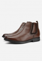 Bota Chelsea Masculina Couro Conforto Casual Marrom