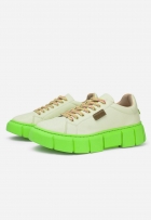 Tênis Sneaker Feminino Couro Casual Off White