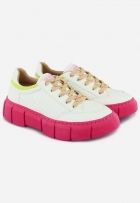 Tênis Sneaker Feminino Casual Couro Branco 