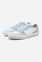 Tênis Feminino Casual Sneaker Verão Couro Básico Azul Claro