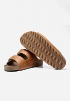 Sandália Feminina Masculina Birken Couro Confort Mostarda