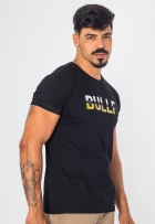 Camiseta Masculina Malha Penteada C/ Elastano Estampa De Gel