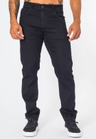 Calça Jeans Masculina Preta Casual Slim Com Elastano Bolsos