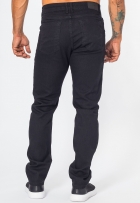 Calça Jeans Masculina Preta Casual Slim Com Elastano Bolsos