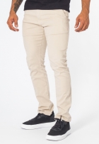 Calça De Sarja Masculina Alfaiataria Casual Slim Areia