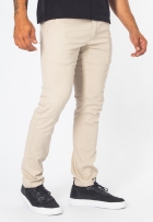 Calça De Sarja Masculina Alfaiataria Casual Slim Areia