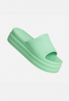 Chinelo Nuvem Slide Leve de Plataforma Feminino Eva Verde